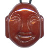 32x38mm Carnelian Agate BUDDHA HEAD Pendant/Focal Bead