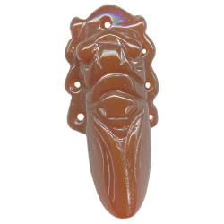 19x43mm Carnelian CICADA, CRICKET, GRASSHOPPER Pendant/Focal Bead