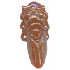 19x43mm Carnelian CICADA, CRICKET, GRASSHOPPER Pendant/Focal Bead