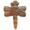 20x26mm Carnelian DRAGONFLY Animal Fetish Bead