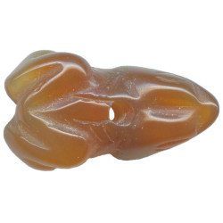 14x22mm Carnelian FROG Animal Fetish Bead