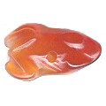 12x18mm Carnelian FROG Animal Fetish Bead