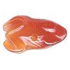 12x18mm Carnelian FROG Animal Fetish Bead