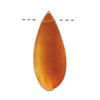 25x62mm Carnelian TEARDROP Pendant/Focal Bead
