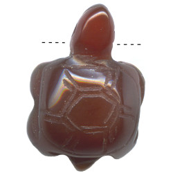 12x18mm Carnelian TURTLE Animal Fetish Bead