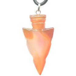 21x38mm Red Carnelian Agate (Heated) ARROWHEAD Pendant