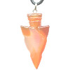 21x38mm Red Carnelian Agate (Heated) ARROWHEAD Pendant