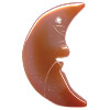 15x34mm Carnelian Crescent MOON Face Pendant/Focal Bead