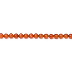 3mm Carnelian Agate ROUND Beads - 8" Strand