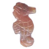 27mm Matte Carnelian Agate SEAHORSE Bead