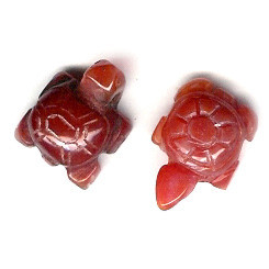 15x20mm Carnelian TURTLE Animal Fetish Bead