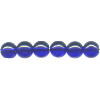 7mm Transparent Cobalt Blue Pressed Glass SMOOTH ROUND Beads