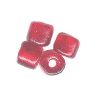 7mm to 8mm Transparent Red *Old Style* French Glass CROW Beads