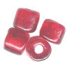 7mm to 8mm Transparent Red *Old Style* French Glass CROW Beads