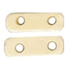 6x18mm Natural Bone 2-Hole SPACER BAR Components - Drilled Front to Back, Narrow Side