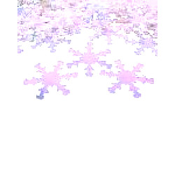 1/2" dia. *Iridescent Snowflakes* Plastic DIE CUTS