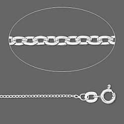 24" Finished Sterling Silver 1.25mm Round CABLE CHAIN Necklace with Spring Clasp