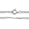 24" Finished Stainless Steel 3mm Oval & Twisted Bar CABLE CHAIN Necklace with Spring Clasp