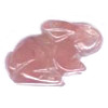 14x20mm 3-D Cherry Quartz RABBIT Animal Fetish Bead