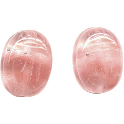 10x13mm Cherry Quartz SCARAB, BEETLE Beads