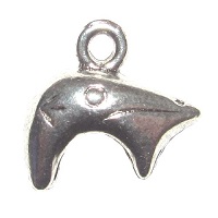 1/2" Silvertone Pewter Southwest Style 3-D Bear Charm