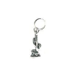 5/8" Silvertone Cast Pewter 3-D Cactus Charm