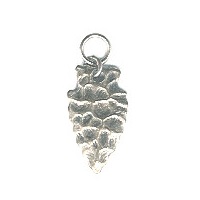 10x19mm Antiqued Silvertone Stamped Metal Arrowhead Charm