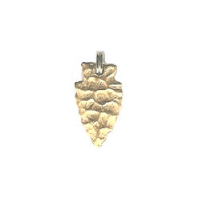 10x19mm Goldtone Stamped Metal Arrowhead Charm