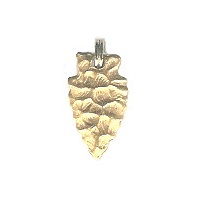 10x19mm Goldtone Stamped Metal Arrowhead Charm