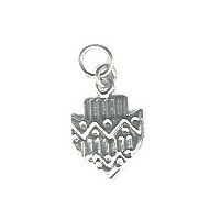 12x15mm Silvertone Stamped Metal Arrowhead Charm