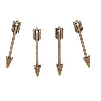 5x30mm (1/4" x 1-1/4") Antiqued Bronze-Tone Metal Double-Sided ARROW CHARMS