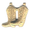 3/4" Stamped Brass Western Boots Charm