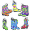 Enameled Metal WESTERN BOOTS Charm Set