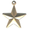 3/4" Stamped Brass Beveled Star Charm