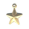3/8" Stamped Brass Beveled Star Charm
