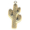 1" Stamped Brass Cactus Charms