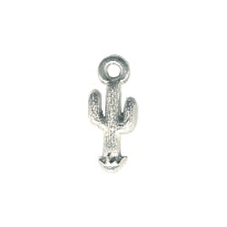 3/4" Silvertone Cast Pewter Cactus Charm