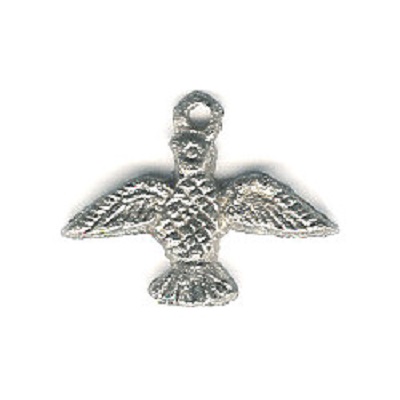 1" x 1-1/4" Antiqued Silvertone Lead-Free Cast Pewter EAGLE / BIRD CHARM