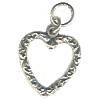 1/2" Cast Pewter Heart Charm