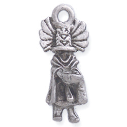 8x20mm (3/4") Silvertone Cast Pewter Kachina Charm