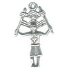 17x27mm (1-1/8") Antiqued Silvertone Cast Pewter Kachina Charm