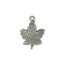 3/4" Antiqued Silver Pewter Oak Leaf Charm