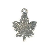 3/4" Antiqued Silver Pewter Oak Leaf Charm