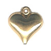 1/2" Brass 3-D Puffy Heart Charm