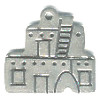 17x17mm Silvertone Stamped Metal Pueblo Charm