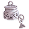3/4" Silvertone Pewter Salsa Jar Charm
