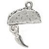 1" Silvertone Pewter Taco Charm