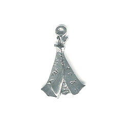 15x27mm Antiqued Silvertone Cast Pewter Tepee Charm