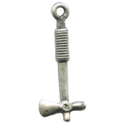 10x25mm Antiqued Silvertone Cast Pewter Tomahawk Charm