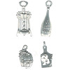 *VINO 1* Silvertone Cast Pewter Charm Assortment